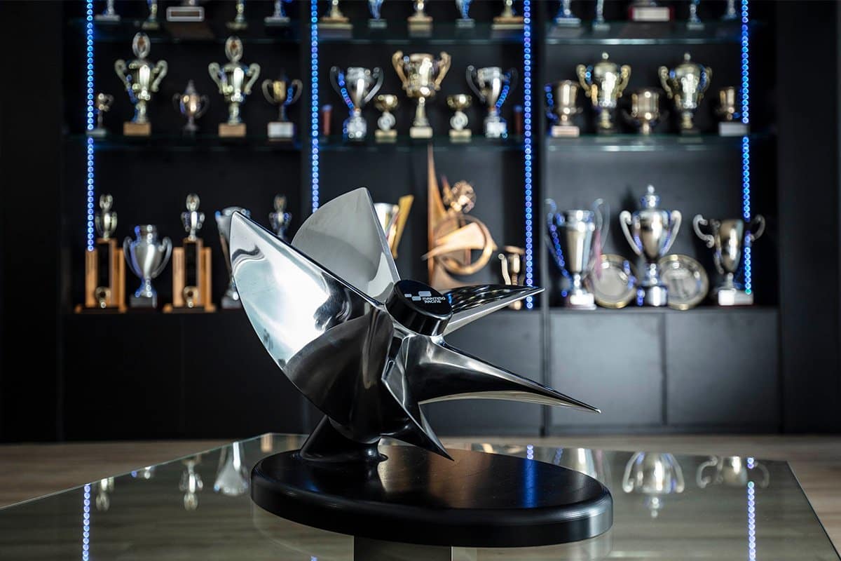 Maritimo Racing trophy cabinet