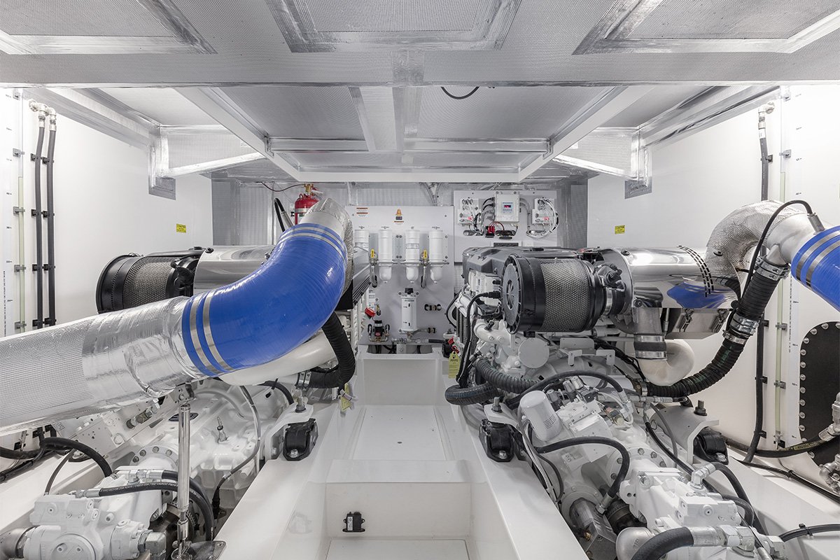 Maritimo M64 luxury motor yacht - Engine Room