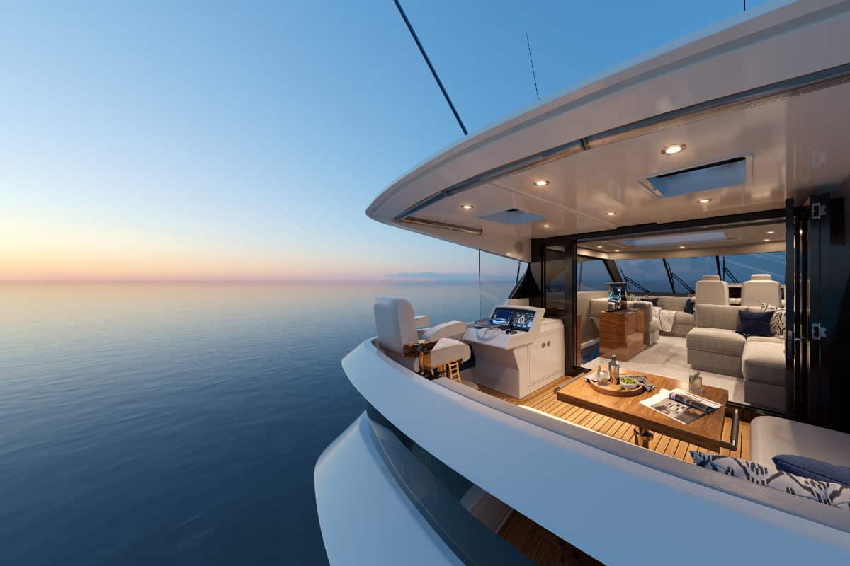 Maritimo M600 - FLYBRIDGE SKY LOUNGE HELM