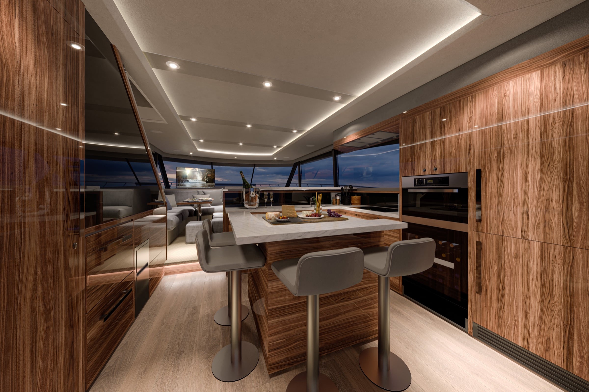 Maritimo M75 galley slider