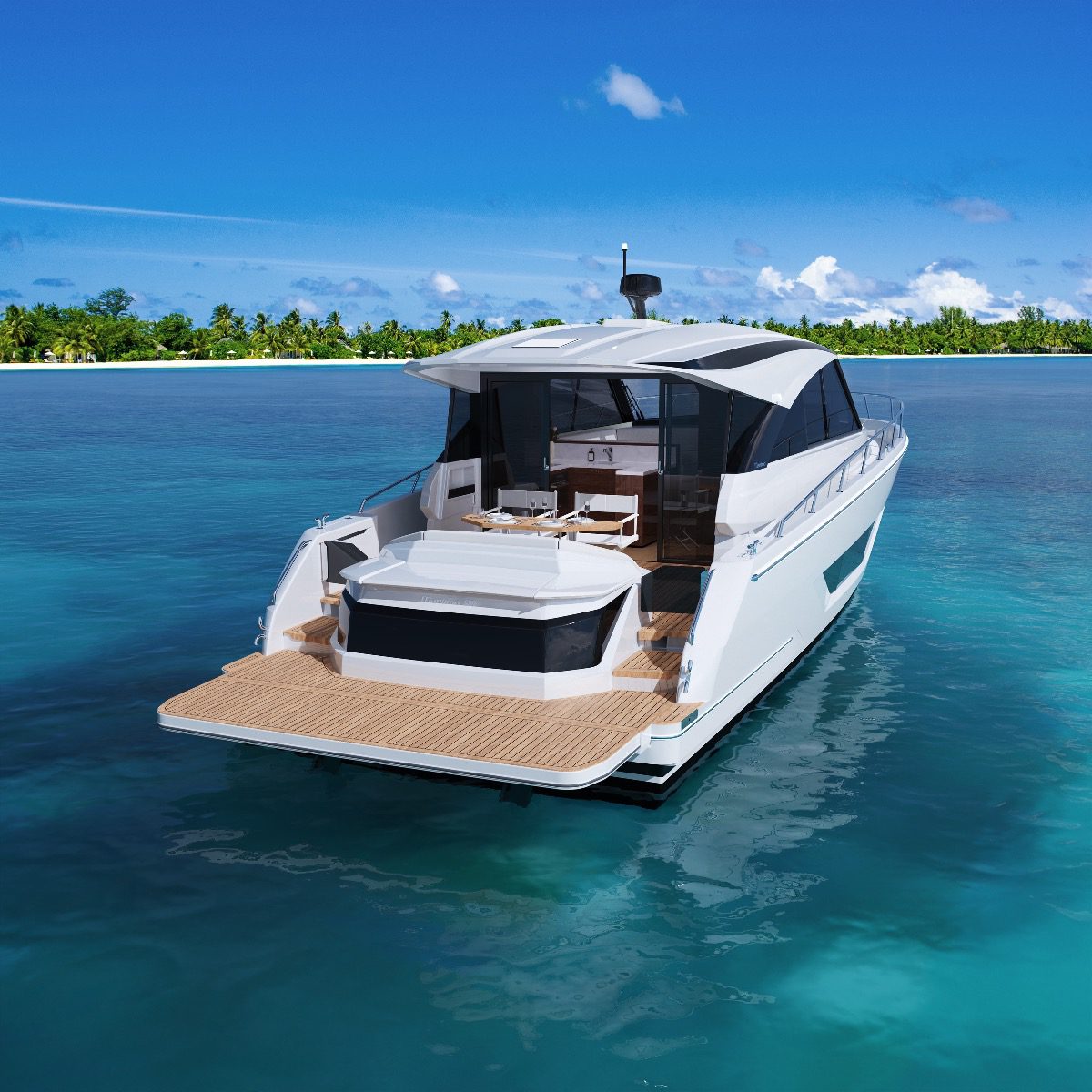 EXTENSIVE DECK SPACES